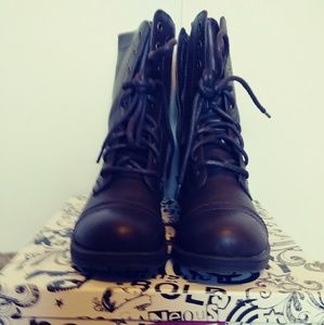 Brown Combat Boots